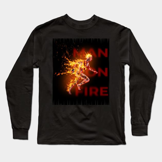 Man On Fire Long Sleeve T-Shirt by kostjuk